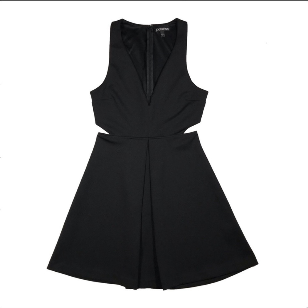 Black side cut out dress